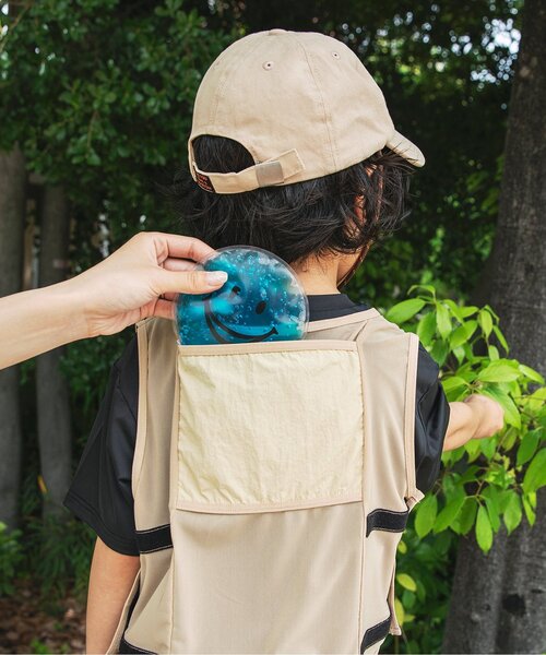 BREEZE（ブリーズ）の「【接触冷感/サマーエール】冷っほーい！保冷剤ベスト付き半袖Tシャツ_UVカット（Tシャツ/カットソー・キッズ・ブラック/オフホワイト・120/140/130/90/80/110/100）」の3枚目の写真