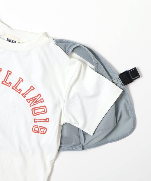 BREEZE（ブリーズ）の「【接触冷感/サマーエール】冷っほーい！保冷剤ベスト付き半袖Tシャツ_UVカット（Tシャツ/カットソー・キッズ・ブラック/オフホワイト・120/140/130/90/80/110/100）」の16枚目の写真