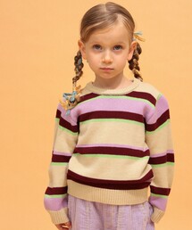 こども ビームス（コドモビームス）の「【別注】LOGAN Knitting Mills / マルチカラー ニット 2026FW（100～150cm）（ニット/セーター）」