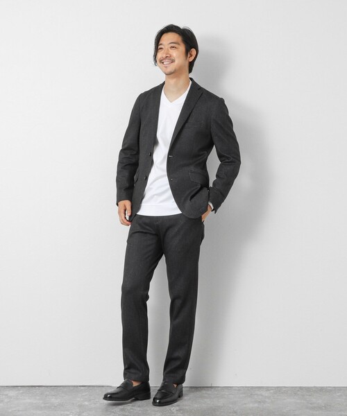 NOLLEY’S(ノーリーズ)の「《ビジカジ対応》シルケットスムース Vネック ドレスロンT 26AW(Tシャツ/カットソー・メンズ・ホワイト/ライトベージュ/グレー・XXL/XL/L/M/S)」の15枚目の写真