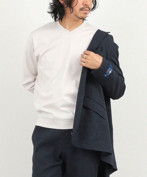 NOLLEY’S(ノーリーズ)の「《ビジカジ対応》シルケットスムース Vネック ドレスロンT 26AW(Tシャツ/カットソー・メンズ・ホワイト/ライトベージュ/グレー・XXL/XL/L/M/S)」の20枚目の写真