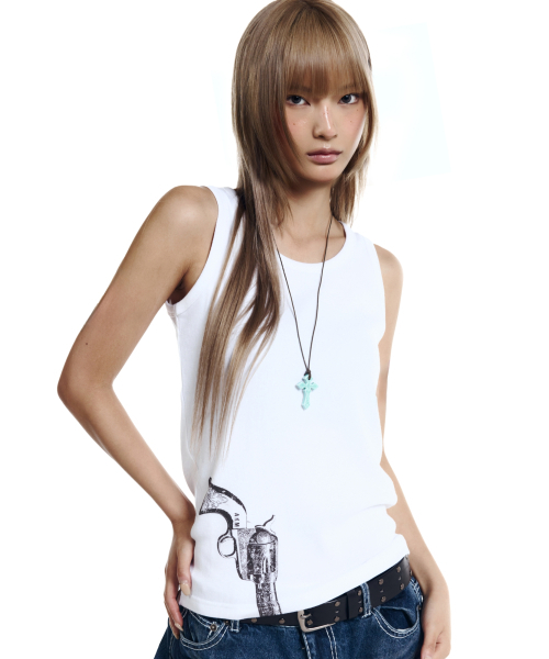 AAKAM(アーカム)の「Gunslinger Sleeveless (White)(Tシャツ/カットソー・レディース・その他・1/2)」の6枚目の写真