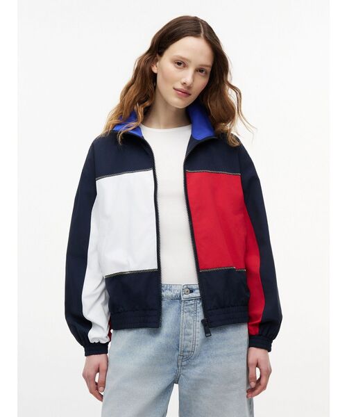 tommy jeans（トミー ジーンズ）の「フラッグハイネックジャケット（ブルゾン・レディース・ネイビー・MEDIUM/X-SMALL/SMALL）」の2枚目の写真