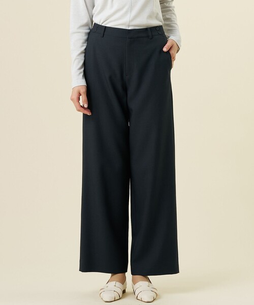 J.PRESS Ladies(J.プレス レディス)の「MULTI DRY クロス ワイド パンツ(その他パンツ・レディース・ネイビー系/ライトグレー系・XS/S/XXS)」の2枚目の写真