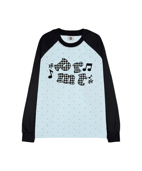 PRIMATE(プライメイト)の「NOTEドットラグランロングスリーブ3カラー(Tシャツ/カットソー・メンズ・ピンク/ブルー/ミックスグレー・SMALL/MEDIUM)」の3枚目の写真