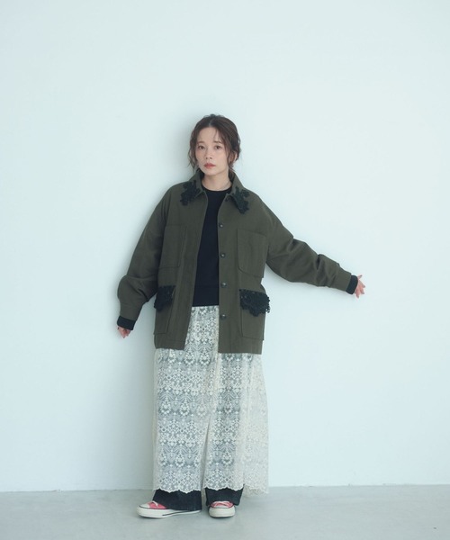 GLOBAL WORK(グローバルワーク)の「高山直子さんコラボ/レイヤードレーススカート/EiiS/577659(スカート・レディース・ホワイト系その他3・X-SMALL)」の5枚目の写真