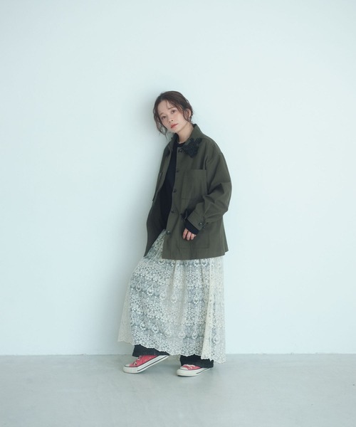 GLOBAL WORK(グローバルワーク)の「高山直子さんコラボ/レイヤードレーススカート/EiiS/577659(スカート・レディース・ホワイト系その他3・X-SMALL)」の6枚目の写真
