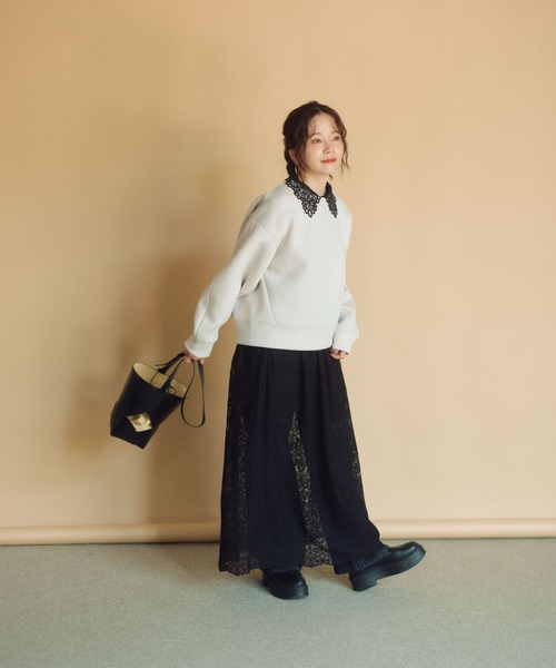 GLOBAL WORK(グローバルワーク)の「高山直子さんコラボ/レイヤードレーススカート/EiiS/577659(スカート・レディース・ホワイト系その他3・X-SMALL)」の13枚目の写真