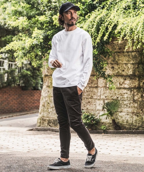 wjk reluxe(ダブルジェーケーリラックス)の「mlt5793- Embroidered 10oz Long Sleeve T Shirt ロングスリーブTシャツ(WR26W-28)(Tシャツ/カットソー・メンズ・ホワイト/ブラック/ネイビー・XL/L/M)」の6枚目の写真