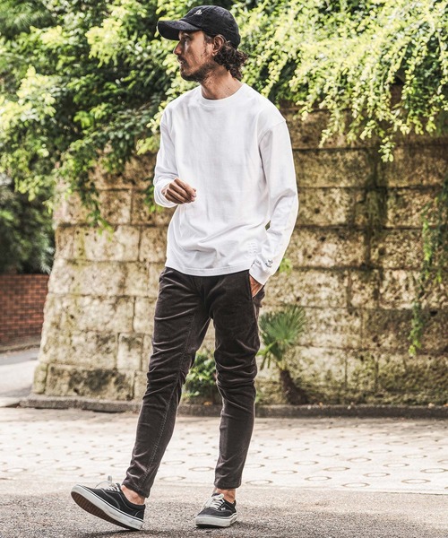 wjk reluxe(ダブルジェーケーリラックス)の「mlt5793- Embroidered 10oz Long Sleeve T Shirt ロングスリーブTシャツ(WR26W-28)(Tシャツ/カットソー・メンズ・ホワイト/ブラック/ネイビー・XL/L/M)」の7枚目の写真