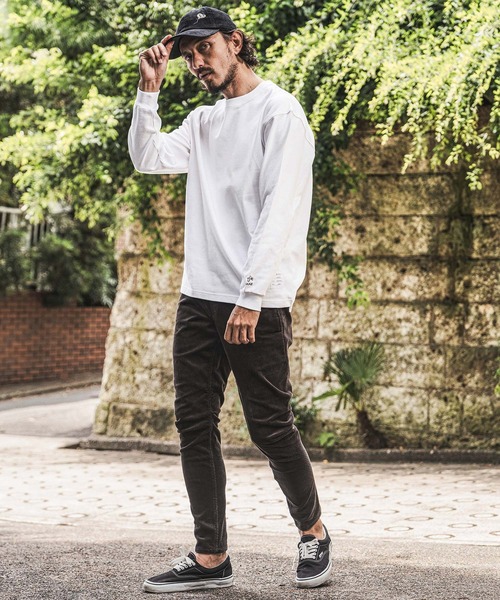 wjk reluxe(ダブルジェーケーリラックス)の「mlt5793- Embroidered 10oz Long Sleeve T Shirt ロングスリーブTシャツ(WR26W-28)(Tシャツ/カットソー・メンズ・ホワイト/ブラック/ネイビー・XL/L/M)」の8枚目の写真