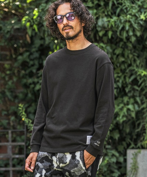 wjk reluxe(ダブルジェーケーリラックス)の「mlt5793- Embroidered 10oz Long Sleeve T Shirt ロングスリーブTシャツ(WR26W-28)(Tシャツ/カットソー・メンズ・ホワイト/ブラック/ネイビー・XL/L/M)」の16枚目の写真