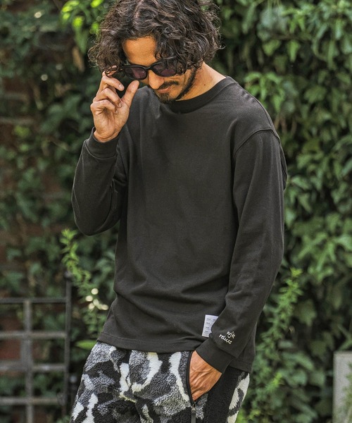 wjk reluxe(ダブルジェーケーリラックス)の「mlt5793- Embroidered 10oz Long Sleeve T Shirt ロングスリーブTシャツ(WR26W-28)(Tシャツ/カットソー・メンズ・ホワイト/ブラック/ネイビー・XL/L/M)」の17枚目の写真