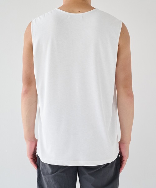 PUBLIC TOKYO(パブリックトウキョウ)の「極-3℃サンガードタンクトップ(Tシャツ/カットソー・メンズ・ブラック/ホワイト・1/2)」の19枚目の写真