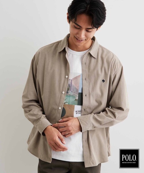 POLO BCS（ポロ ビーシーエス）の「POLO BCS/アソート長袖シャツ（シャツ/ブラウス・メンズ・ベージュ系5/グレー/ブルー系7/ネイビー/グレー系その他2/ダークブラウン系1・02/03/04）」の4枚目の写真
