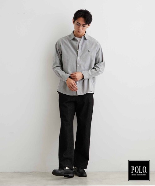 POLO BCS（ポロ ビーシーエス）の「POLO BCS/アソート長袖シャツ（シャツ/ブラウス・メンズ・ベージュ系5/グレー/ブルー系7/ネイビー/グレー系その他2/ダークブラウン系1・02/03/04）」の18枚目の写真