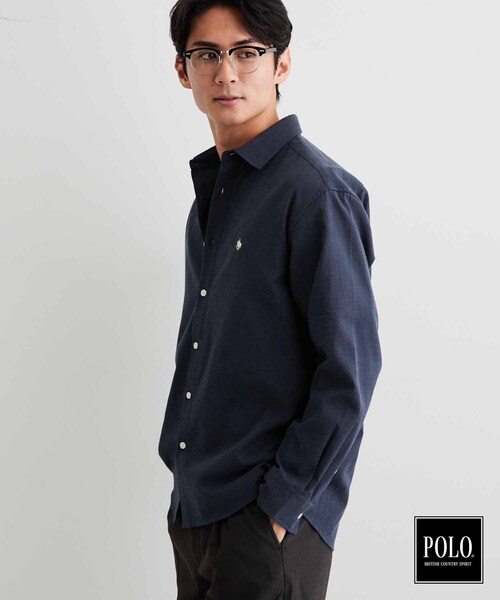 POLO BCS（ポロ ビーシーエス）の「POLO BCS/アソート長袖シャツ（シャツ/ブラウス・メンズ・ベージュ系5/グレー/ブルー系7/ネイビー/グレー系その他2/ダークブラウン系1・02/03/04）」の21枚目の写真