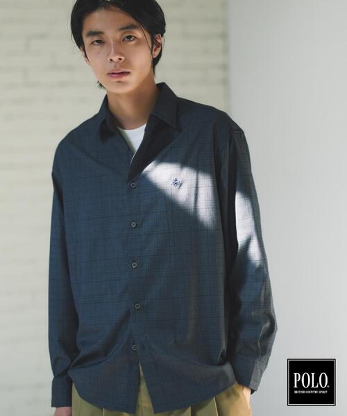 POLO BCS（ポロ ビーシーエス）の「POLO BCS/アソート長袖シャツ（シャツ/ブラウス・メンズ・ベージュ系5/グレー/ブルー系7/ネイビー/グレー系その他2/ダークブラウン系1・02/03/04）」の2枚目の写真