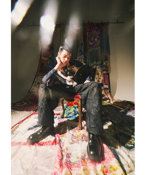 elephant TRIBAL fabrics(エレファントトライバルファブリックス)の「elephant TRIBAL fabrics Jacquard 3D Snow Camo Pants (E38-3747)(その他パンツ・メンズ・ブラック/オフホワイト・2/1)」の2枚目の写真