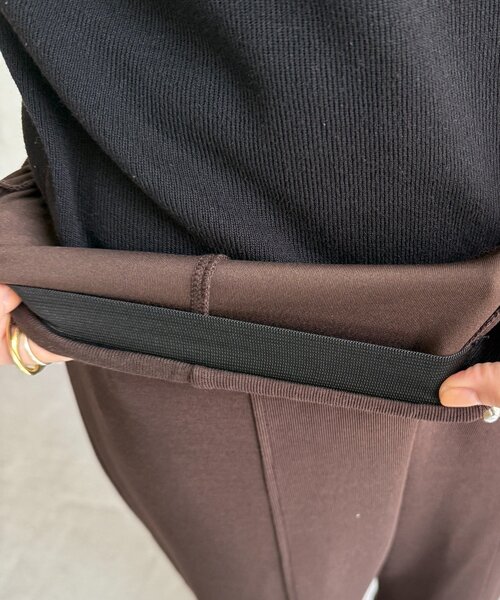 DouDou(ドゥドゥ)の「ソフトリブフレアパンツ(その他パンツ・レディース・ブラック/ブラウン・36/38)」の10枚目の写真