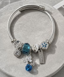 Blanc de Blue（ブランドブルー）の「チャームミックス バタフライビジュー バングルブレスレット（ブレスレット）」
