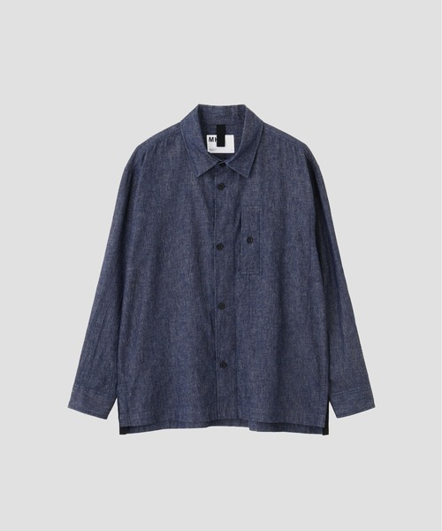MHL.(エムエイチエル)の「COTTON LINEN DENIM(シャツ/ブラウス・メンズ・インディゴブルー・LARGE/MEDIUM/SMALL)」の5枚目の写真