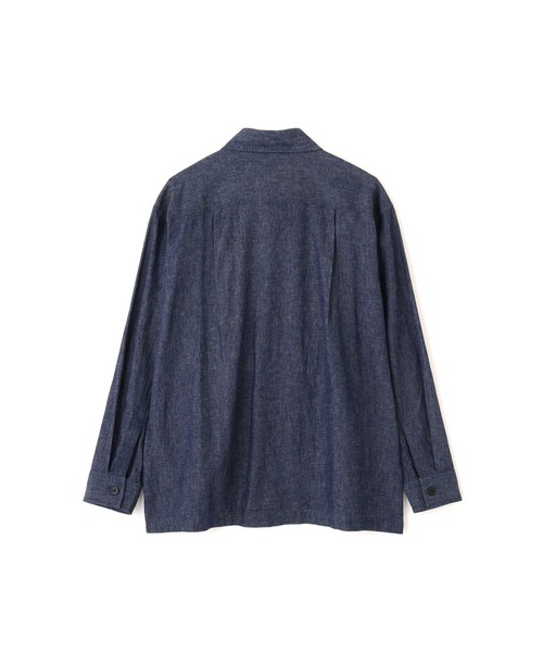 MHL.(エムエイチエル)の「COTTON LINEN DENIM(シャツ/ブラウス・メンズ・インディゴブルー・LARGE/MEDIUM/SMALL)」の6枚目の写真
