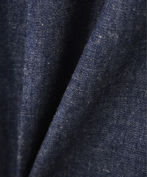 MHL.(エムエイチエル)の「COTTON LINEN DENIM(シャツ/ブラウス・メンズ・インディゴブルー・LARGE/MEDIUM/SMALL)」の2枚目の写真