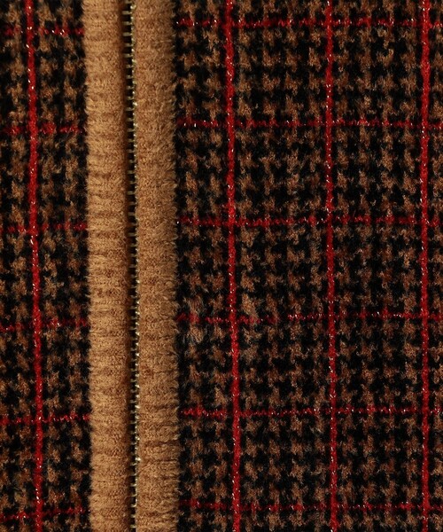 MACPHEE(マカフィー)の「【WEB先行予約】シェニールジャカード ジップアップカーディガン(カーディガン/ボレロ・レディース・ネイビー/ブラウン系その他・S)」の8枚目の写真