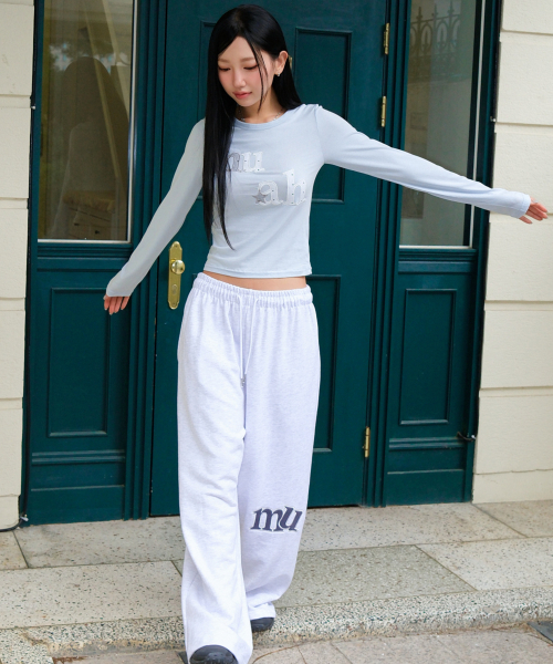 muahmuah（ムーアムーア）の「ドットスターアップリケ ロングスリーブ [スカイブルー]（Tシャツ/カットソー・レディース・その他・FREE）」の6枚目の写真