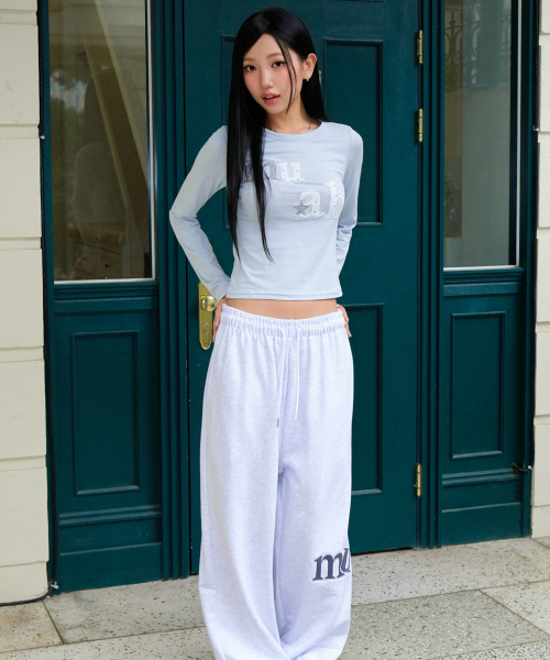 muahmuah（ムーアムーア）の「ドットスターアップリケ ロングスリーブ [スカイブルー]（Tシャツ/カットソー・レディース・その他・FREE）」の7枚目の写真