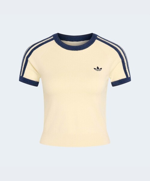 adidas（アディダス）の「【adidas / アディダス】ニットT/カットソー/ニット/ラウンドネックTシャツ（Tシャツ/カットソー・レディース・オフホワイト/ネイビー/ブラック・フリー）」の15枚目の写真