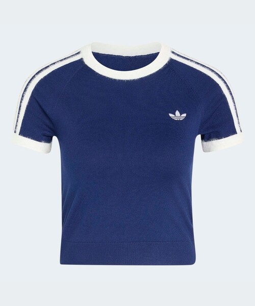 adidas（アディダス）の「【adidas / アディダス】ニットT/カットソー/ニット/ラウンドネックTシャツ（Tシャツ/カットソー・レディース・オフホワイト/ネイビー/ブラック・フリー）」の10枚目の写真