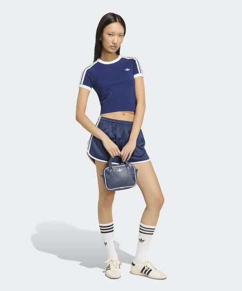 adidas（アディダス）の「【adidas / アディダス】ニットT/カットソー/ニット/ラウンドネックTシャツ（Tシャツ/カットソー・レディース・オフホワイト/ネイビー/ブラック・フリー）」の7枚目の写真