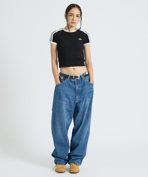 adidas（アディダス）の「【adidas / アディダス】ニットT/カットソー/ニット/ラウンドネックTシャツ（Tシャツ/カットソー・レディース・オフホワイト/ネイビー/ブラック・フリー）」の16枚目の写真