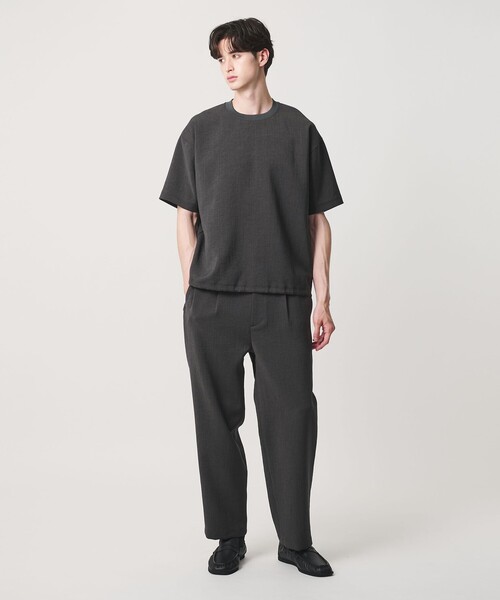 BEAUTY&YOUTH UNITED ARROWS(ビューティーアンドユースユナイテッドアローズ)の「DUAL PACK 3.0 アジャスト クルーネック Tシャツ ヨコストレッチ UVカット ウォッシャブル セットアップ対応(Tシャツ/カットソー・メンズ・ダークグレー/ブラック・XL/L/S/M)」の5枚目の写真