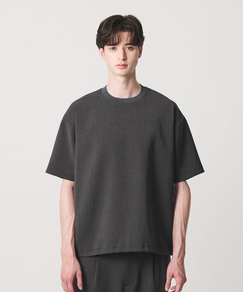 BEAUTY&YOUTH UNITED ARROWS(ビューティーアンドユースユナイテッドアローズ)の「DUAL PACK 3.0 アジャスト クルーネック Tシャツ ヨコストレッチ UVカット ウォッシャブル セットアップ対応(Tシャツ/カットソー・メンズ・ダークグレー/ブラック・XL/L/S/M)」の14枚目の写真