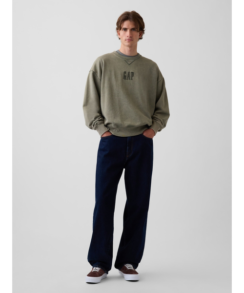 GAP(ギャップ)の「ヘビーウェイト オーバーサイズ GAPロゴ スウェットシャツ(スウェット・メンズ・ブルー/グリーン/ブラウン・XS/S/M/L/XL)」の10枚目の写真