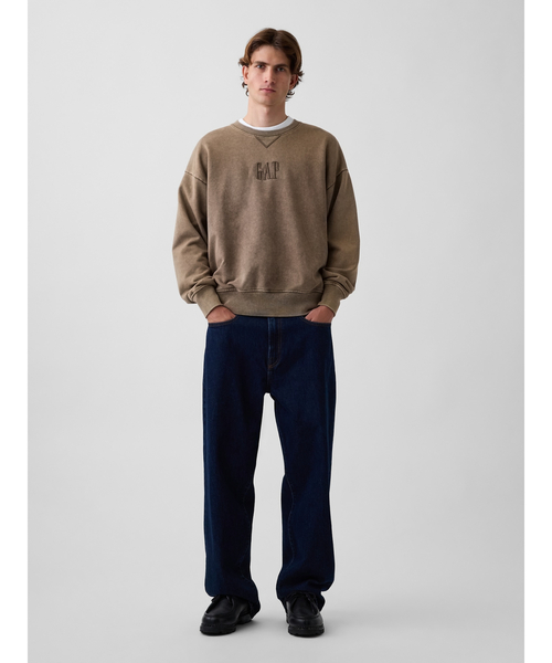GAP(ギャップ)の「ヘビーウェイト オーバーサイズ GAPロゴ スウェットシャツ(スウェット・メンズ・ブルー/グリーン/ブラウン・XS/S/M/L/XL)」の11枚目の写真