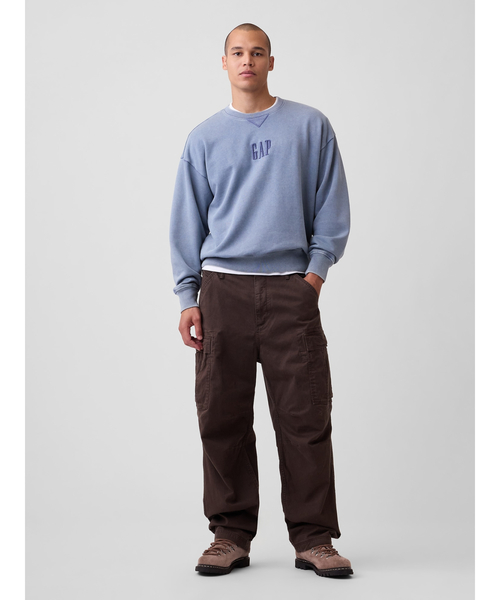 GAP(ギャップ)の「ヘビーウェイト オーバーサイズ GAPロゴ スウェットシャツ(スウェット・メンズ・ブルー/グリーン/ブラウン・XS/S/M/L/XL)」の12枚目の写真
