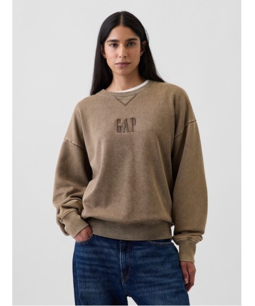 GAP(ギャップ)の「ヘビーウェイト オーバーサイズ GAPロゴ スウェットシャツ(スウェット・メンズ・ブルー/グリーン/ブラウン・XS/S/M/L/XL)」の9枚目の写真