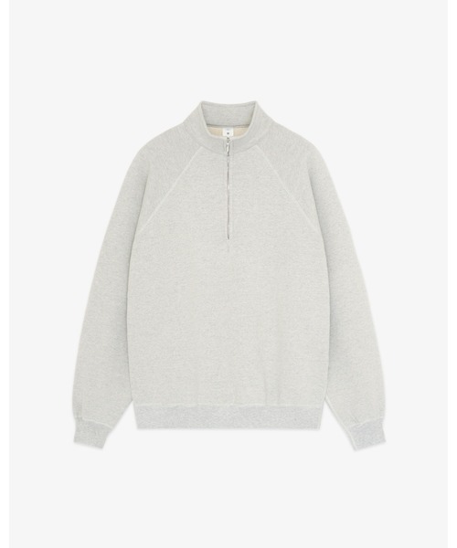 FRONT 11201(フロントワンワントゥーオーワン)の「Organic Yarn Half Zip(スウェット・メンズ・グレー・M/S/XL/L)」の1枚目の写真