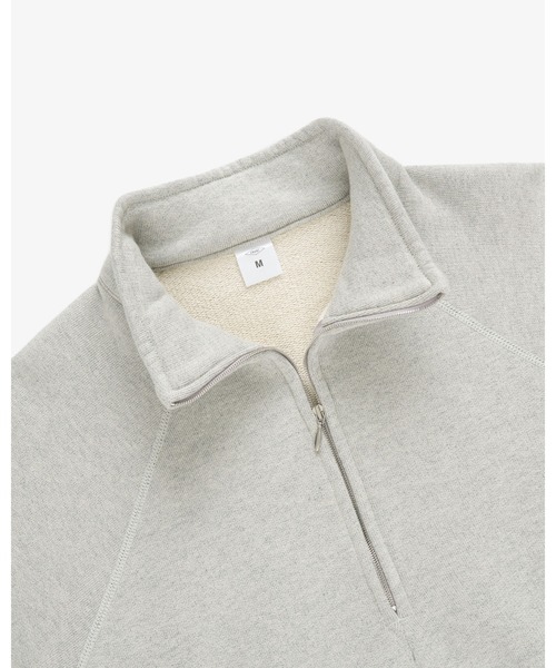 FRONT 11201(フロントワンワントゥーオーワン)の「Organic Yarn Half Zip(スウェット・メンズ・グレー・M/S/XL/L)」の3枚目の写真