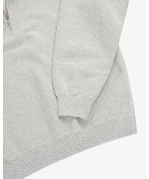 FRONT 11201(フロントワンワントゥーオーワン)の「Organic Yarn Half Zip(スウェット・メンズ・グレー・M/S/XL/L)」の4枚目の写真