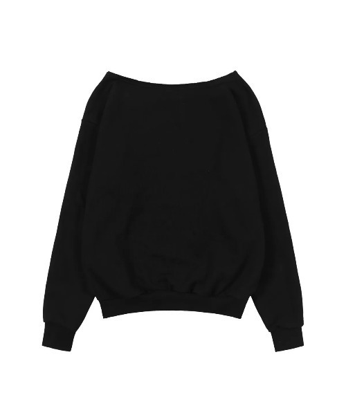 FANCY CLUB(ファンシークラブ)の「◇FANCYCLUB◇ブランド直輸入正規品/FROSS オフショルダー・スウェットシャツ FROSS OFF-SHOULDER SWEATSHIRT(スウェット・レディース・ブラック/ライトブルー・FREE)」の6枚目の写真