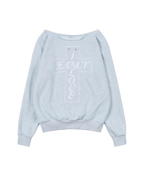 FANCY CLUB(ファンシークラブ)の「◇FANCYCLUB◇ブランド直輸入正規品/FROSS オフショルダー・スウェットシャツ FROSS OFF-SHOULDER SWEATSHIRT(スウェット・レディース・ブラック/ライトブルー・FREE)」の11枚目の写真