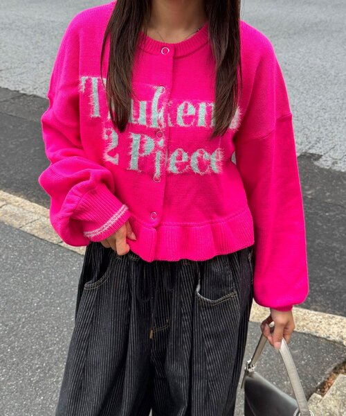 CIAOPANIC（チャオパニック）の「【エルフ×CIAOPANIC】#つけま2枚盛りニット（カーディガン/ボレロ・レディース・ピンク・FREE）」の11枚目の写真
