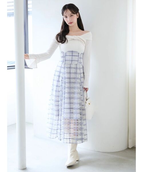 dazzlin（ダズリン）の「ツイストコルセットワンピース（ワンピース・レディース・ブラック/オフホワイト/その他1・MEDIUM/SMALL）」の11枚目の写真