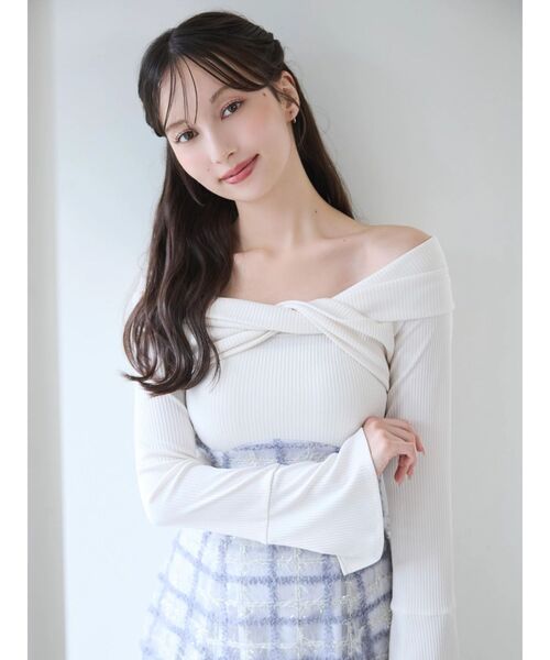 dazzlin（ダズリン）の「ツイストコルセットワンピース（ワンピース・レディース・ブラック/オフホワイト/その他1・MEDIUM/SMALL）」の12枚目の写真