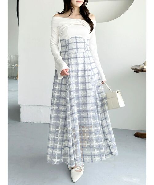 dazzlin（ダズリン）の「ツイストコルセットワンピース（ワンピース・レディース・ブラック/オフホワイト/その他1・MEDIUM/SMALL）」の15枚目の写真